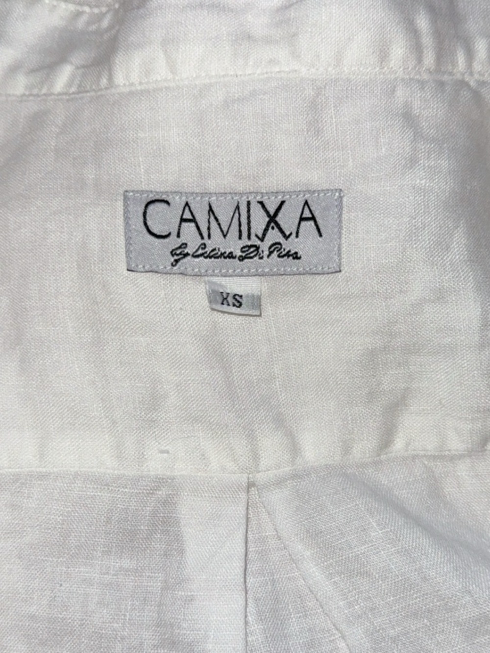 Like New Camixa Lina White Linen Button Down Shirt Size: XS - Picture 14 of 14